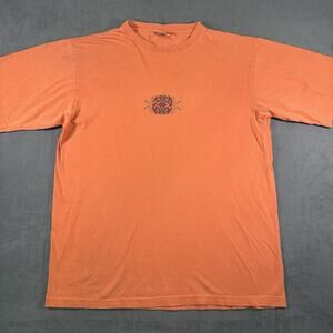 Unionbay Tribal Graphic Orange Y2K T Shirt Men’s Large Skate Surf Grunge